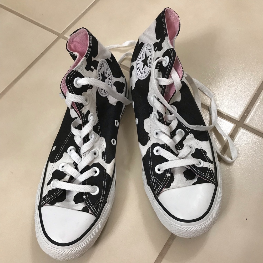 Converse Cow Print Sneakers